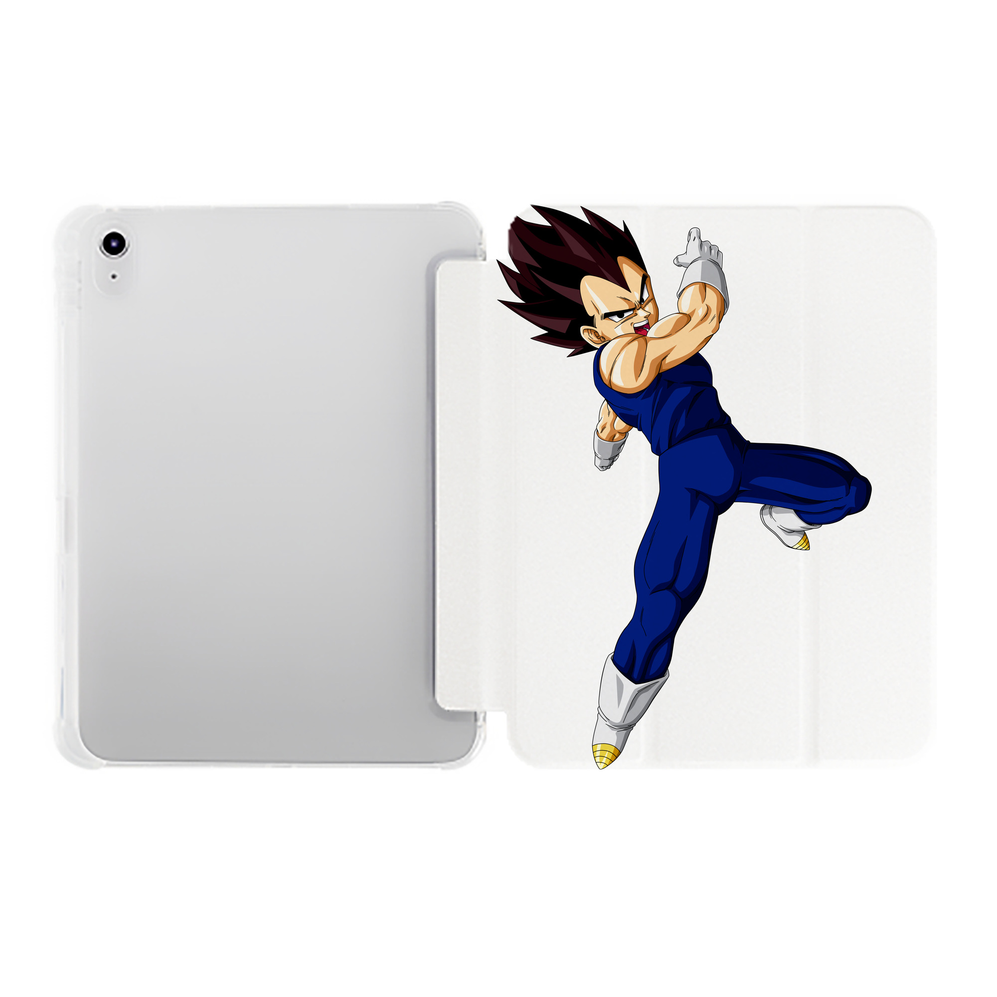 （画像用） ドラゴンボール ベジータ四世（Bejīta Yonsei）DRAGON BALL Vegeta IV IPad ケース ペン収納付き 三つ折りスタンド PUレザー×シリコン 対応機種9.5/10.5/10.9インチ